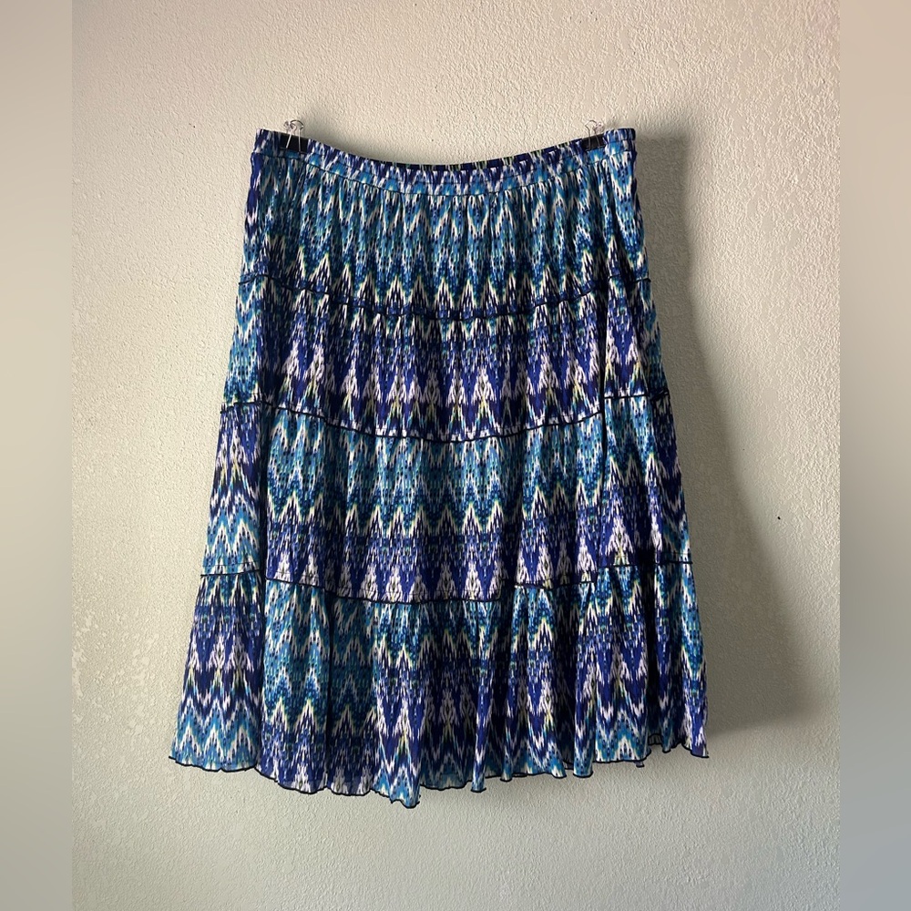 AGB Blue and White Patterned Skirt